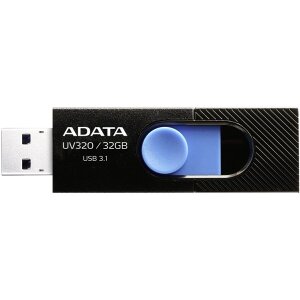 ADATA UV320 32GB USB 3.1 FLASH DRIVE BLACK/BLUE