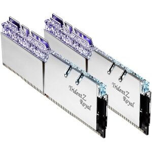 RAM G.SKILL F4-3200C16D-16GTRS 16GB (2X8GB) DDR4 3200MHZ TRIDENT Z ROYAL SILVER DUAL KIT
