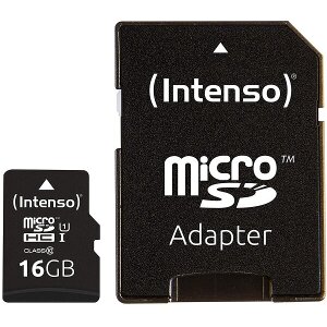 INTENSO 3423470 16GB MICRO SDHC UHS-I PREMIUM CLASS 10 + SD ADAPTER