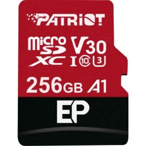 PATRIOT PEF256GEP31MCX EP SERIES 256GB MICRO SDXC V30 A1 CLASS 10 WITH SD ADAPTER
