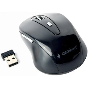 GEMBIRD MUSW-6B-01 6-BUTTON WIRELESS OPTICAL MOUSE BLACK