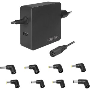 LOGILINK PA0214 NOTEBOOK POWER SUPPLY WITH 1X USB-A 70W