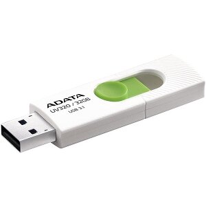 ADATA UV320 32GB USB 3.1 FLASH DRIVE WHITE/GREEN