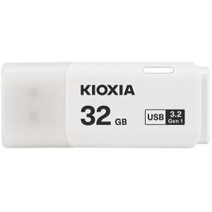 KIOXIA TRANSMEMORY HAYABUSA U301 32GB USB3.0 FLASH DRIVE WHITE