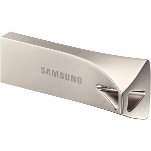 SAMSUNG MUF-128BE3/APC BAR PLUS 128GB USB 3.1 FLASH DRIVE CHAMPAIGN SILVER