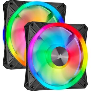 CORSAIR ICUE QL140 RGB 140MM PWM DUAL FAN KIT LIGHTING NODE CORE