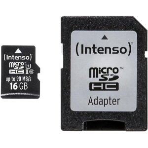 INTENSO 3433470 16GB MICRO SD UHS-I PROFESSIONAL CLASS 10 + ADAPTER