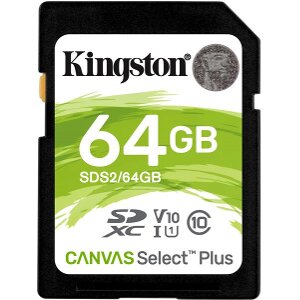 KINGSTON SDS2/64GB 64GB SDXC CANVAS SELECT PLUS 100R C10 UHS-I U1 V10