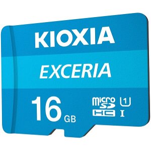 KIOXIA LMEX1L016GG2 EXCERIA 16GB MICRO SDHC UHS-I U1 WITH ADAPTER