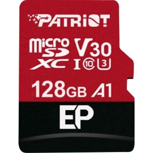 PATRIOT PEF128GEP31MCX EP SERIES 128GB MICRO SDXC V30 A1 CLASS 10 WITH SD ADAPTER