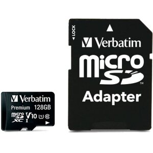VERBATIM 44085 PREMIUM MICRO SDXC 128GB UHS-I CLASS 10 WITH ADAPTER