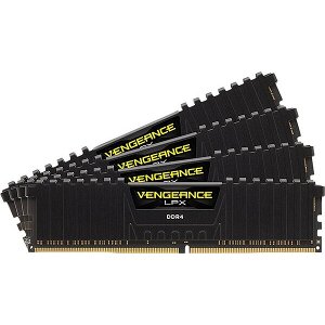 RAM CORSAIR CMK128GX4M4E3200C16 VENGEANCE LPX BLACK 128GB (4X32GB) DDR4 3200MHZ QUAD KIT