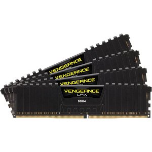 RAM CORSAIR CMK64GX4M4D3600C18 VENGEANCE LPX BLACK 64GB (4X16GB) DDR4 3600MHZ QUAD KIT