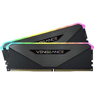 RAM CORSAIR CMN32GX4M2Z3600C18 VENGEANCE RGB RT BLACK 32GB (2X16GB) DDR4 3600MHZ DUAL KIT