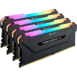 RAM CORSAIR CMW128GX4M4E3200C16 VENGEANCE RGB PRO BLACK 128GB (4X32GB) DDR4 3200MHZ QUAD KIT