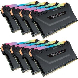 RAM CORSAIR CMW256GX4M8E3200C16 VENGEANCE RGB PRO BLACK 256GB (8X32GB) DDR4 3200MHZ OCTA KIT