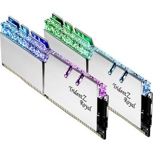 RAM G.SKILL F4-3600C18D-32GTRS 32GB (2X16GB) DDR4 3600MHZ TRIDENT Z ROYAL SILVER RGB DUAL KIT
