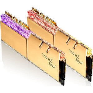 RAM G.SKILL F4-4400C19D-32GTRG 32GB (2X16GB) DDR4 4400MHZ TRIDENT Z ROYAL GOLD RGB DUAL KIT
