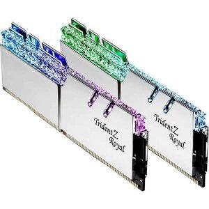 RAM G.SKILL F4-4400C19D-32GTRS 32GB (2X16GB) DDR4 4400MHZ TRIDENT Z ROYAL SILVER RGB DUAL KIT