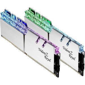 RAM G.SKILL F4-4400C19D-64GTRS 64GB (2X32GB) DDR4 4400MHZ TRIDENT Z ROYAL SILVER RGB DUAL KIT