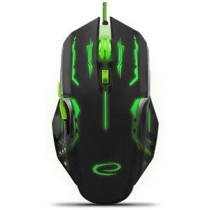 ESPERANZA EGM403G WIRED MOUSE FOR GAMERS 6D OPTICAL USB MX403 APACHE GREEN