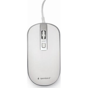 GEMBIRD MUS-4B-06-WS OPTICAL MOUSE USB WHITE/SILVER