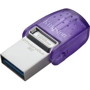 KINGSTON DTDUO3CG3/128GB DATATRAVELER MICRODUO 3C GEN 3 128GB USB 3.2 TYPE-C/TYPE-A FLASH DRIVE