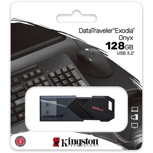 KINGSTON DTXON/128GB DATATRAVELER EXODIA ONYX 128GB USB 3.2 FLASH DRIVE