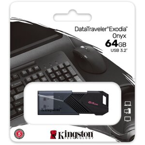 KINGSTON DTXON/64GB DATATRAVELER EXODIA ONYX 64GB USB 3.2 FLASH DRIVE