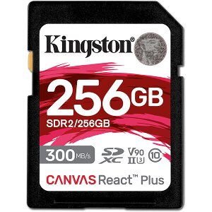 KINGSTON SDR2/256GB CANVAS REACT PLUS 256GB SDXC CLASS 10 UHS-II U3 V90