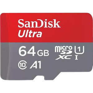 SANDISK SDSQUAB-064G-GN6MA ULTRA 64GB MICRO SDXC UHS-I U1 A1 + SD ADAPTER