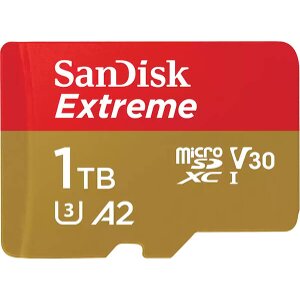 SANDISK SDSQXAV-1T00-GN6MA EXTREME 1TB MICRO SDXC UHS-I CARD U3 V30 A2