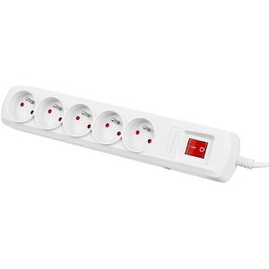 NATEC NSP-1719 BERCY 400 5X FRENCH OUTLETS SURGE PROTECTOR WHITE 1.5M