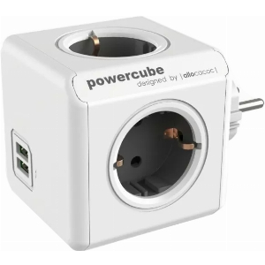 ALLOCACOC POWERCUBE ORIGINAL USB GREY 4 ΠΡΙΖΕΣ + 2 USB