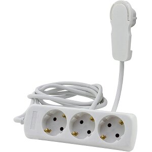 REV MULTIPLE SOCKET OUTLET 3-FOLD 2M WHITE 0012316114 WS