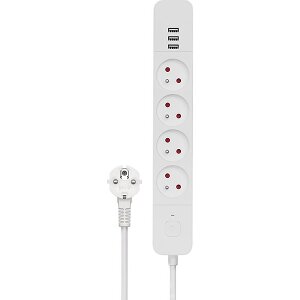 SAVIO LZ-12 SURGE PROTECTOR 4 SOCKETS WITH 3XUSB-A: FAST CHARGE 1.5M