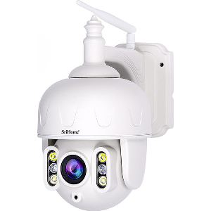 SRIHOME SH028D 1920P H.265 5X OPTICAL ZOOM PAN TILT OUTDOOR WATERPROOF WIRELESS CAMERA WHITE