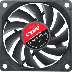 SPIRE DC FAN 70X70X15MM 12V 3PIN SLEEVE BEARING