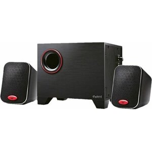 EWENT 2.1 SPEAKER SYSTEM, 15W RMS, BLACK. AC POWERED