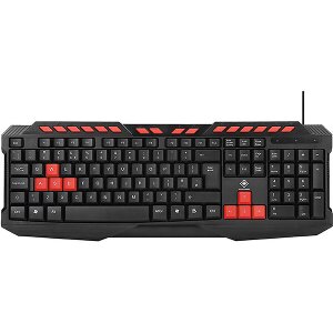 DELTACO GAM-024UK GAMING ΠΛΗΚΤΡΟΛΟΓΙΟ ΕΝΣΥΡΜΑΤΟ UK LAYOUT ΜΑΥΡΟ ΠΟΡΤΟΚΑΛΙ