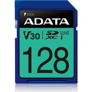 ADATA ASDX128GUI3V30S-R PREMIER PRO SDXC 128GB UHS-I U3 V30S CLASS 10 RETAIL