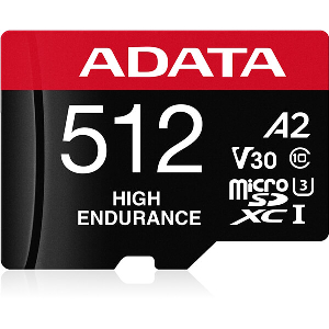 ADATA AUSDX512GUI3V30SHA2-RA1 HIGH ENDURANCE 512GB MICRO SDXC UHS-I U3 V30