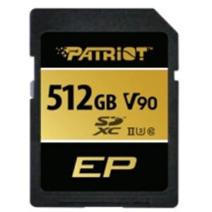 PATRIOT PEF512GEP92SDX EP SERIES 512GB SDXC UHS-II U3 V90 CLASS 10