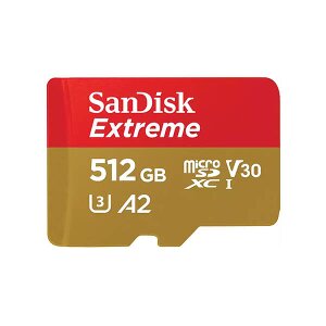 SANDISK SDSQXAV-512G-GN6MA EXTREME 512GB MICRO SDXC UHS-I U3 V39 A2 + SD ADAPTER