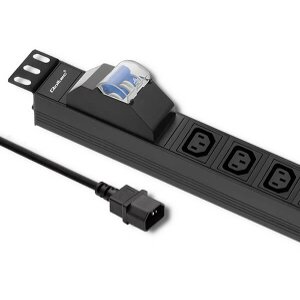 QOLTEC POWER STRIP FOR RACK 19 WITH CB 1U 10A PDU 8XIEC C13 2M
