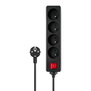 SAVIO LZ-14 SURGE PROTECTOR POWER STRIP 4 SOCKETS 3M