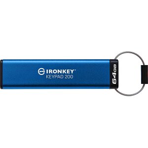 KINGSTON IKKP200/64GB IRONKEY KEYPAD 200 64GB USB 3.2 HARDWARE ENCRYPTED FLASH DRIVE