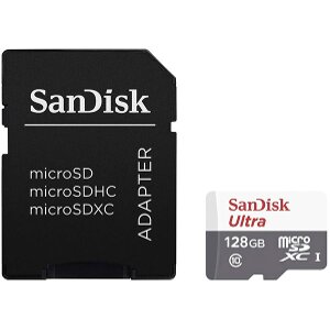 SANDISK SDSQUNR-128G-GN6TA ULTRA 128GB MICRO SDXC UHS-I CLASS 10 + SD ADAPTER