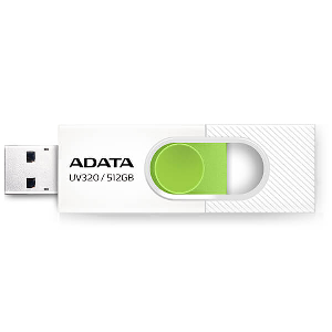 ADATA AUV320-512G-RWHGN UV320 512GB USB 3.2 FLASH DRIVE WHITE/GREEN