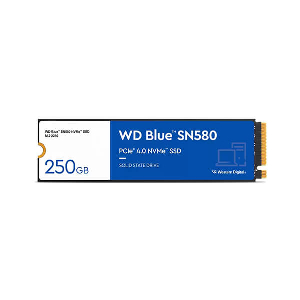 SSD WESTERN DIGITAL WDS250G3B0E BLUE SN580 250GB NVME M.2 2280 PCIE GEN4 X4